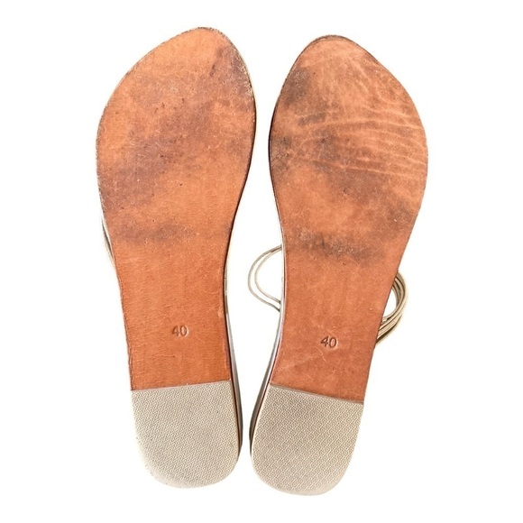 Tamara Catz Maui Sandal Mother of Pearl Wedge Strappy Thong Sandal - Picture 7 of 9